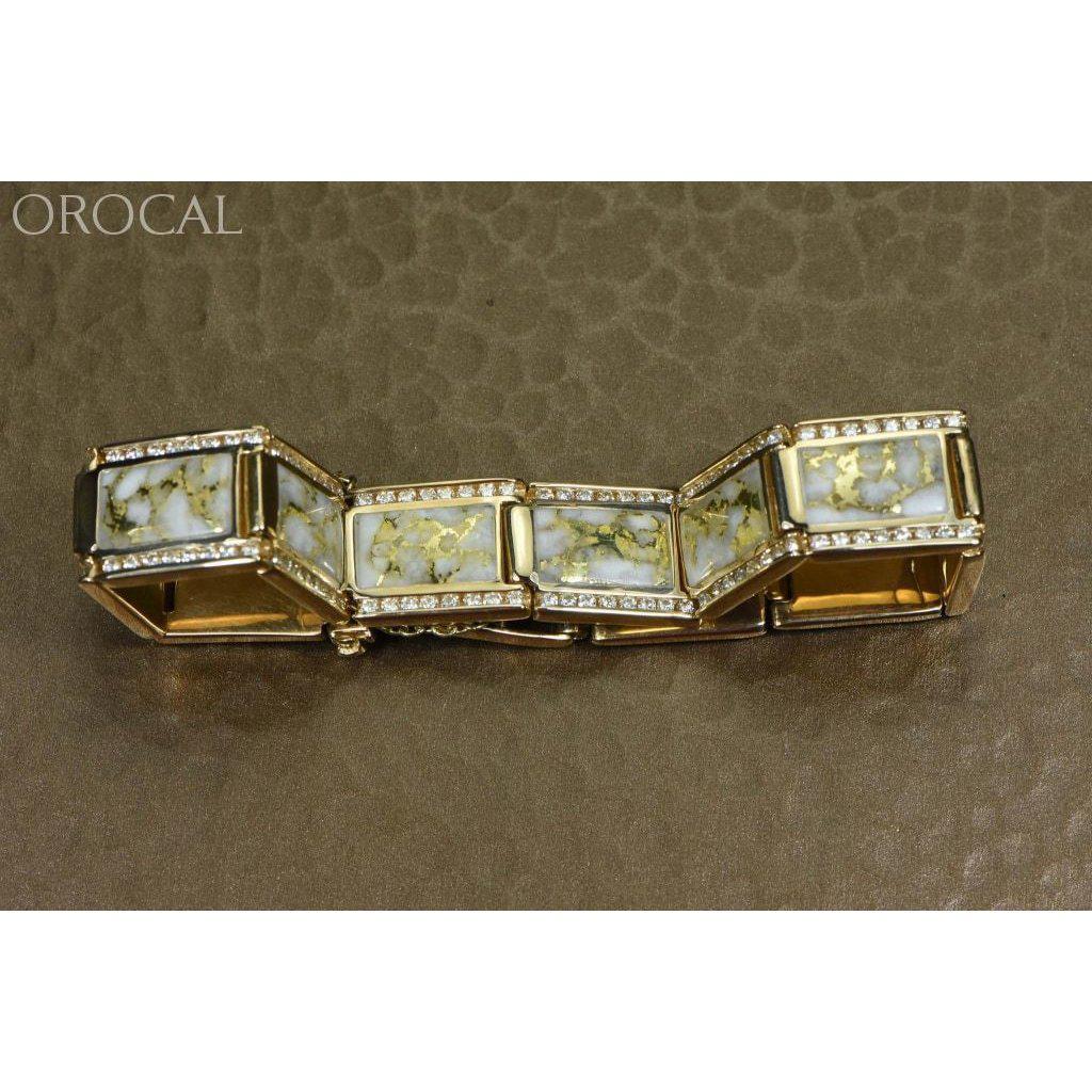 Orocal Gold Quartz Bracelet with Diamonds B16MMDQ-Destination Gold Detectors
