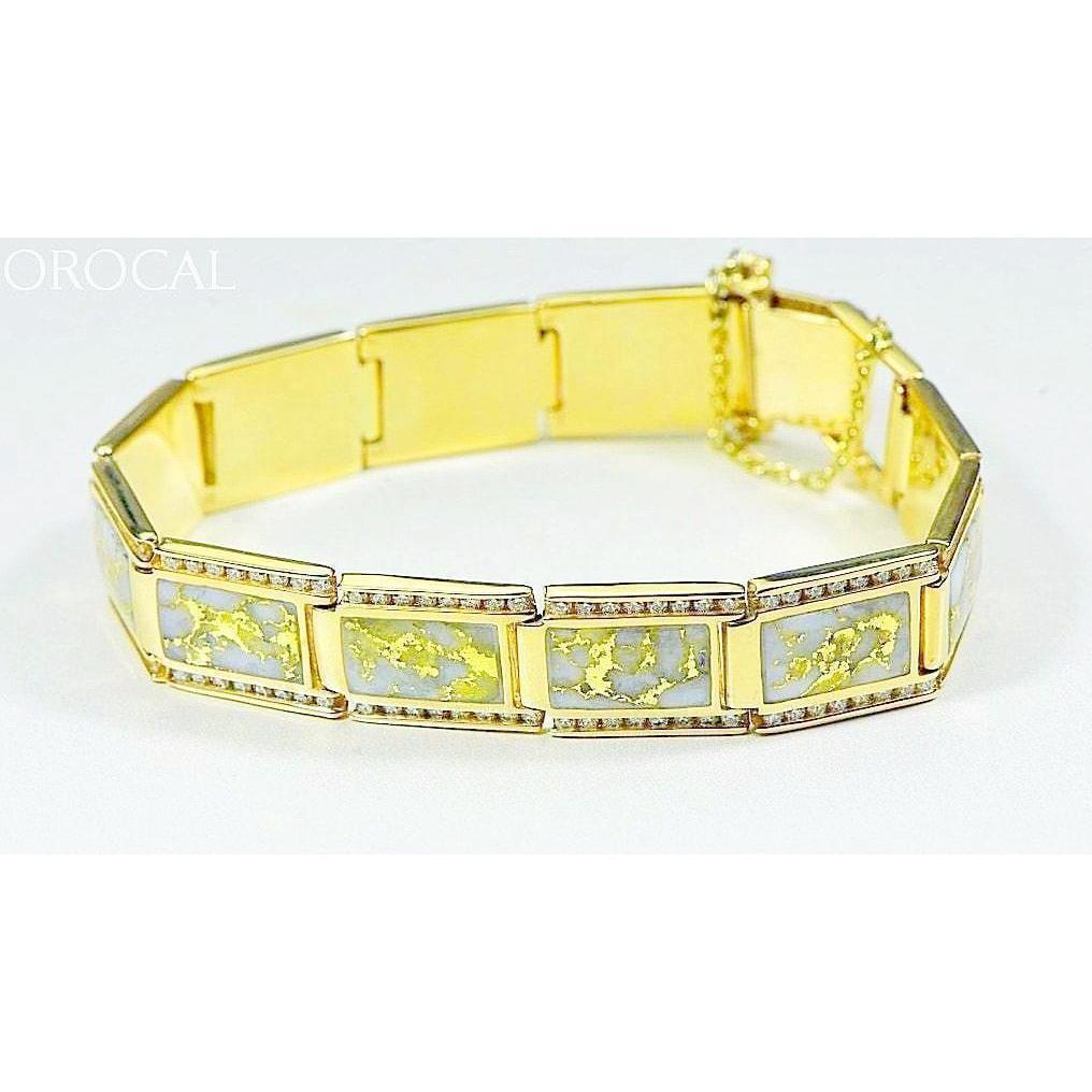 Orocal Gold Quartz Bracelet with Diamonds B16MMDQ-Destination Gold Detectors