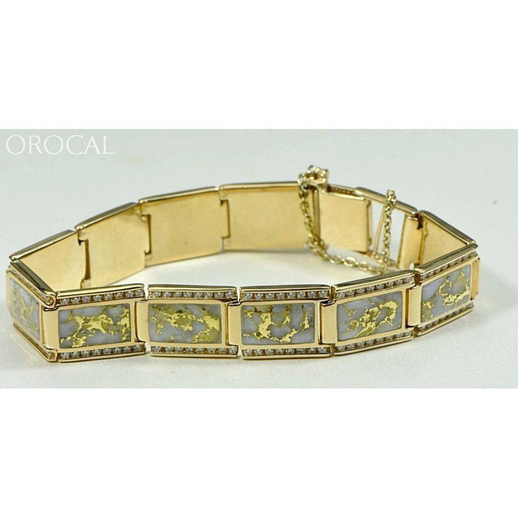 Orocal Gold Quartz Bracelet with Diamonds B16MMDQ-Destination Gold Detectors