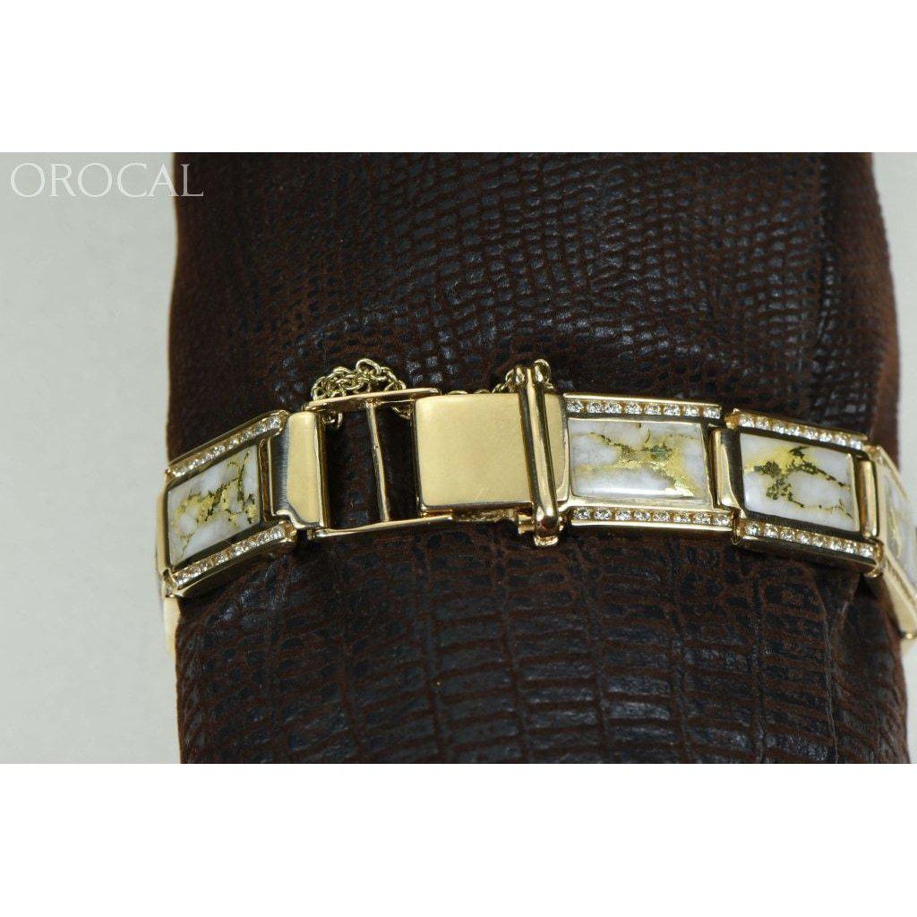 Orocal Gold Quartz Bracelet with Diamonds B16MMDQ-Destination Gold Detectors