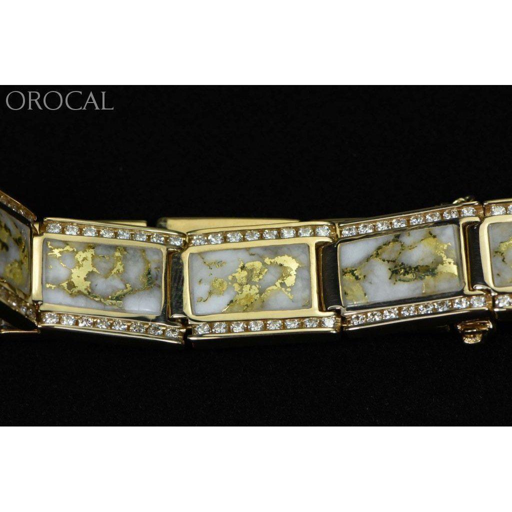 Orocal Gold Quartz Bracelet with Diamonds B16MMDQ-Destination Gold Detectors