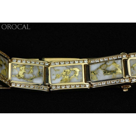 Orocal Gold Quartz Bracelet with Diamonds B16MMDQ-Destination Gold Detectors