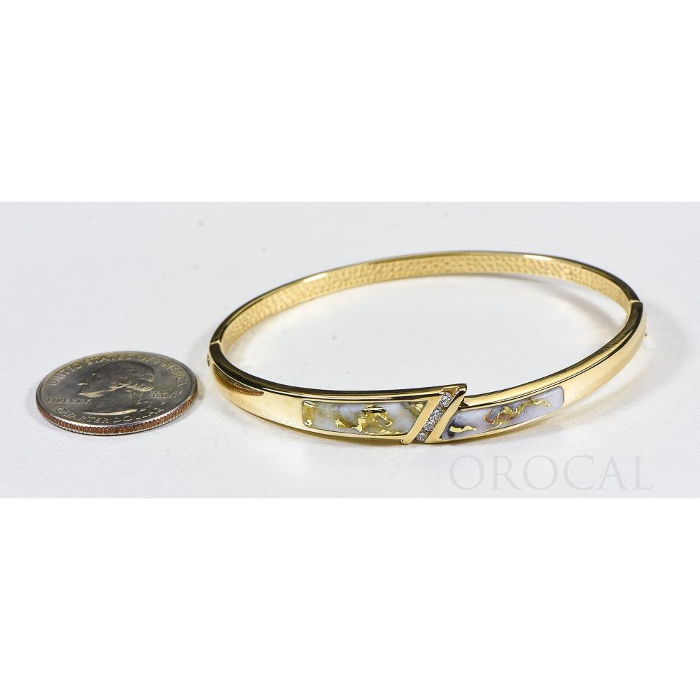 Orocal Gold Quartz Bracelet with Diamonds BBDL147DQ-Destination Gold Detectors