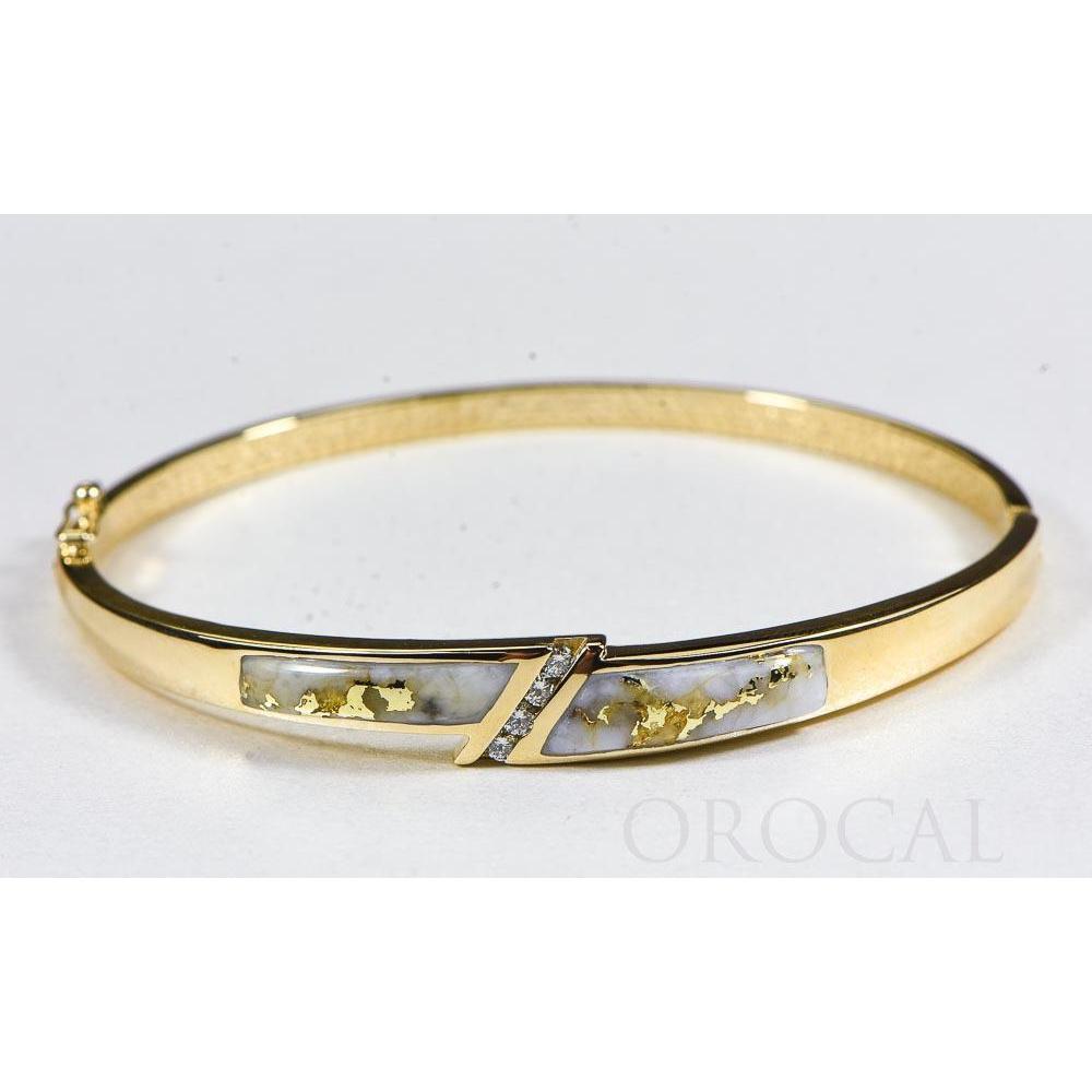 Orocal Gold Quartz Bracelet with Diamonds BBDL147DQ-Destination Gold Detectors