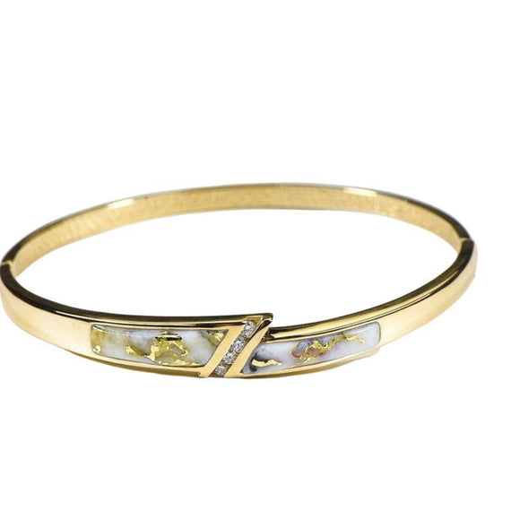 Orocal Gold Quartz Bracelet with Diamonds BBDL147DQ-Destination Gold Detectors