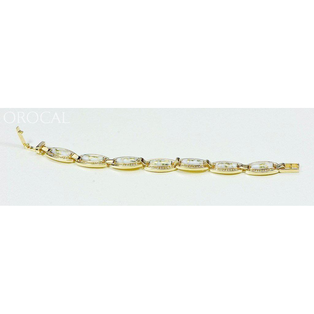 Orocal Gold Quartz Bracelet with Diamonds BDLOV6MMD210Q-Destination Gold Detectors