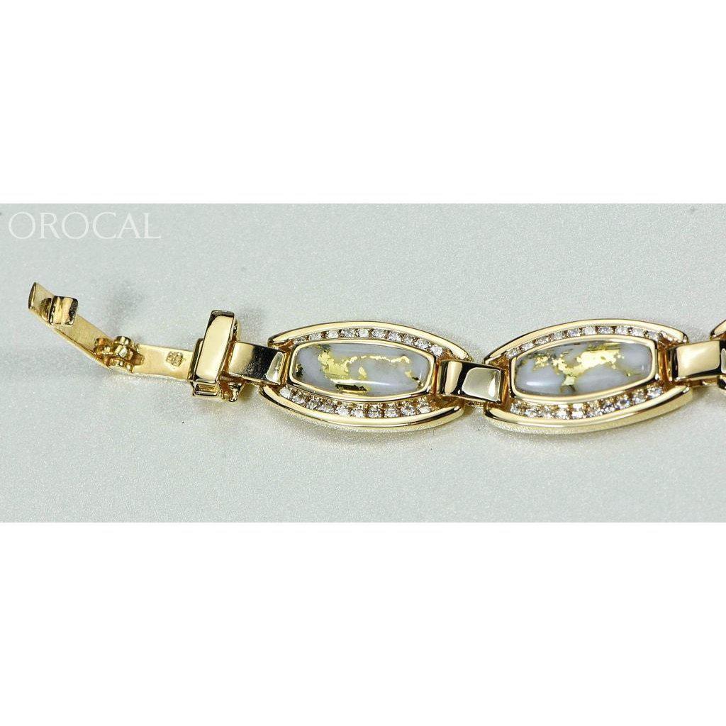 Orocal Gold Quartz Bracelet with Diamonds BDLOV6MMD210Q-Destination Gold Detectors