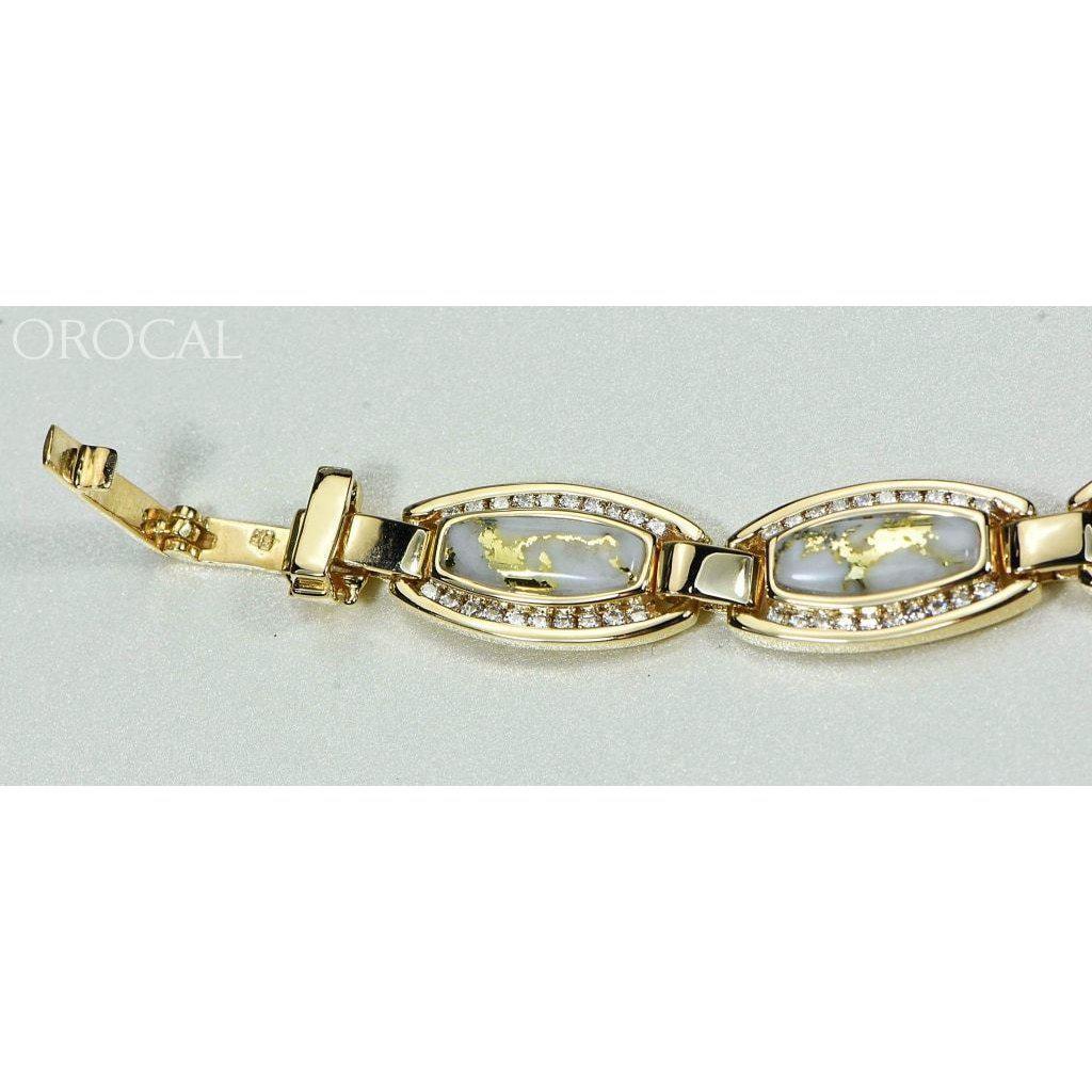 Orocal Gold Quartz Bracelet with Diamonds BDLOV6MMD210Q-Destination Gold Detectors