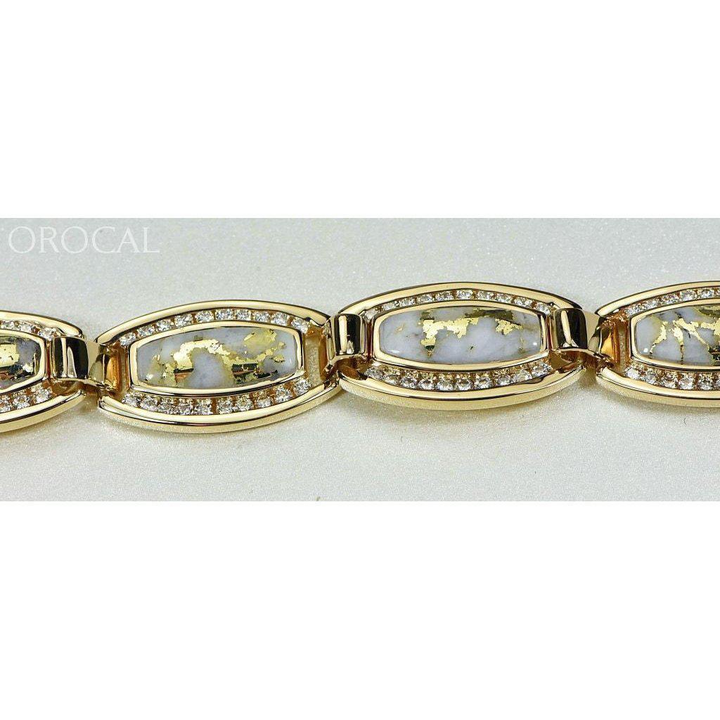 Orocal Gold Quartz Bracelet with Diamonds BDLOV6MMD210Q-Destination Gold Detectors
