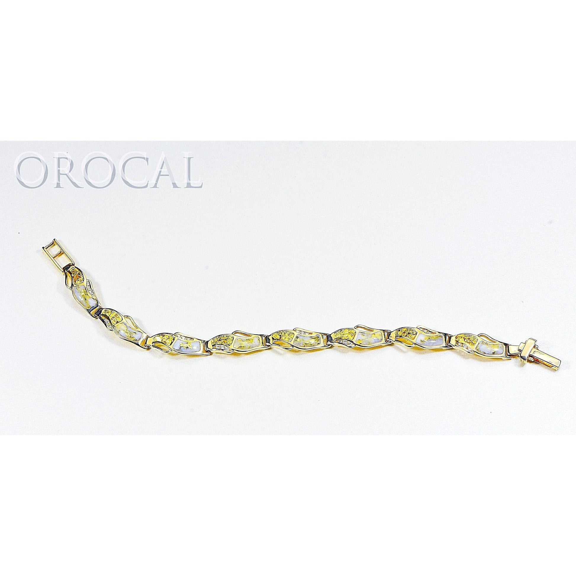 Orocal Gold Quartz Bracelet with Diamonds BWB24D36NQ-Destination Gold Detectors