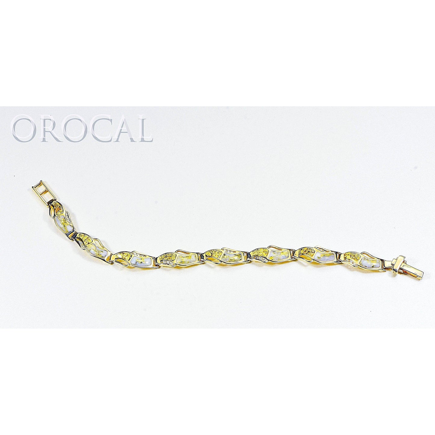Orocal Gold Quartz Bracelet with Diamonds BWB24D36NQ-Destination Gold Detectors