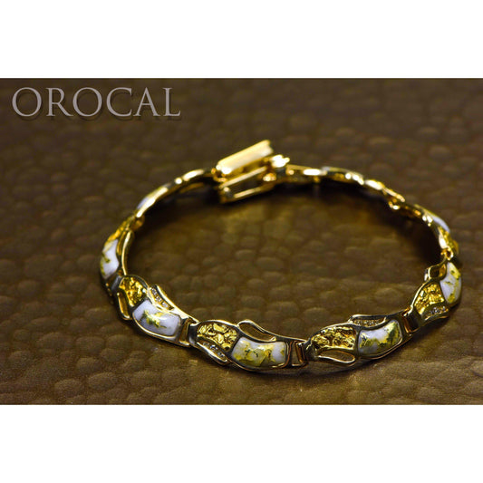 Orocal Gold Quartz Bracelet with Diamonds BWB24D36NQ-Destination Gold Detectors