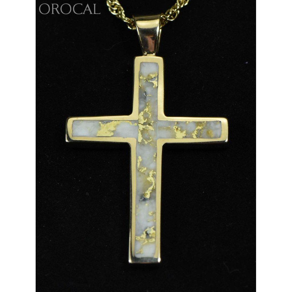 Orocal Gold Quartz Cross Pendant PCR18QX-Destination Gold Detectors