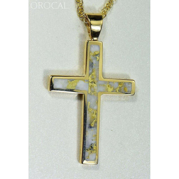 Orocal Gold Quartz Cross Pendant PCR18QX-Destination Gold Detectors
