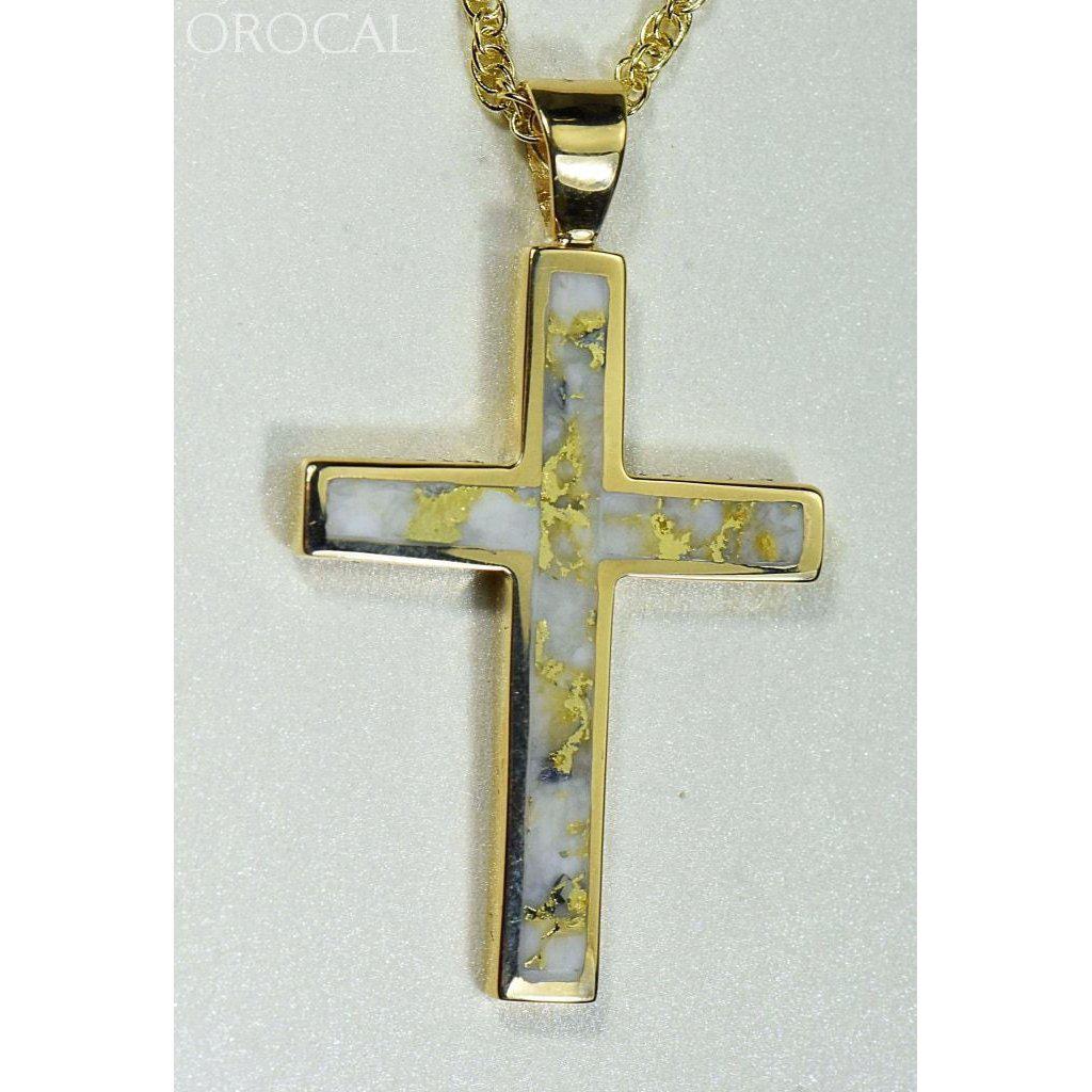 Orocal Gold Quartz Cross Pendant PCR18QX-Destination Gold Detectors