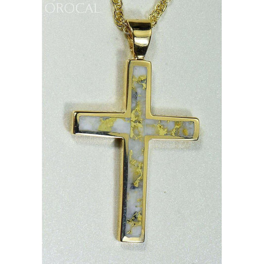 Orocal Gold Quartz Cross Pendant PCR18QX-Destination Gold Detectors