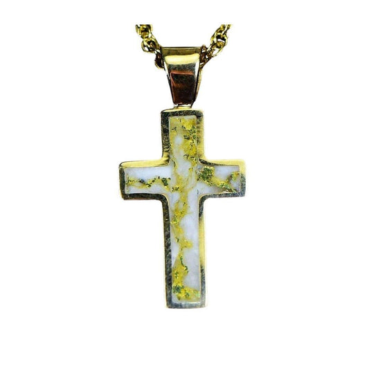 Orocal Gold Quartz Cross Pendant PCR20QX-Destination Gold Detectors