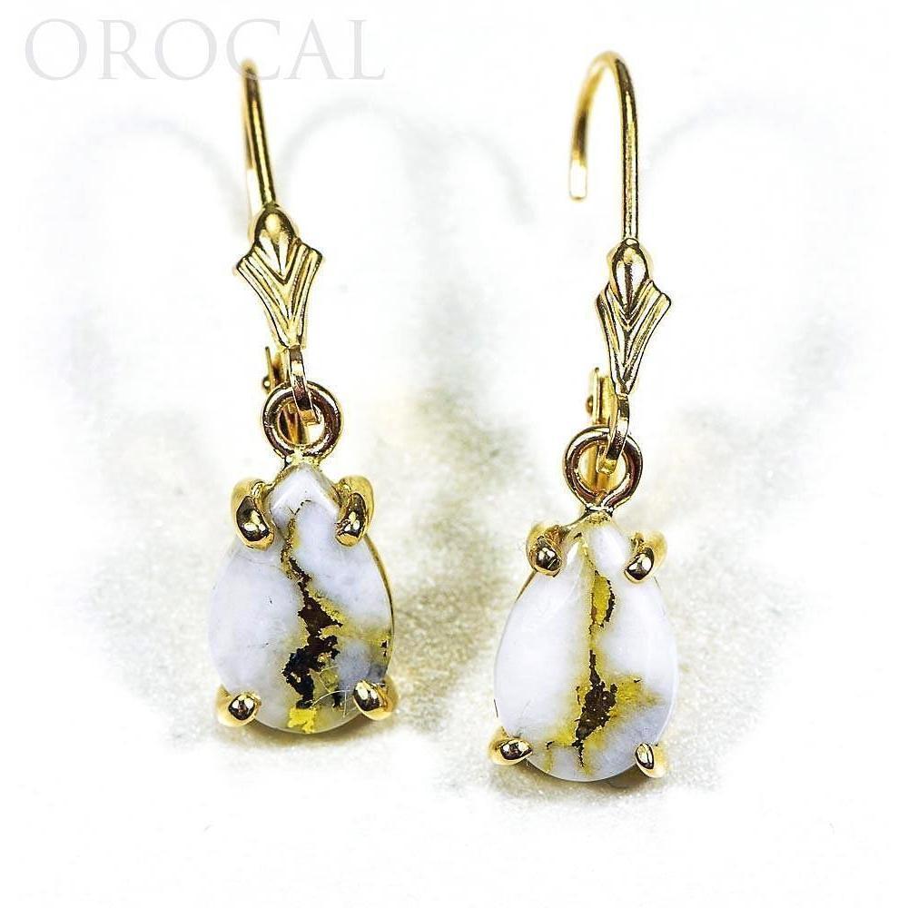 Orocal Gold Quartz Earrings Dangles E10*7Q/LB-Destination Gold Detectors