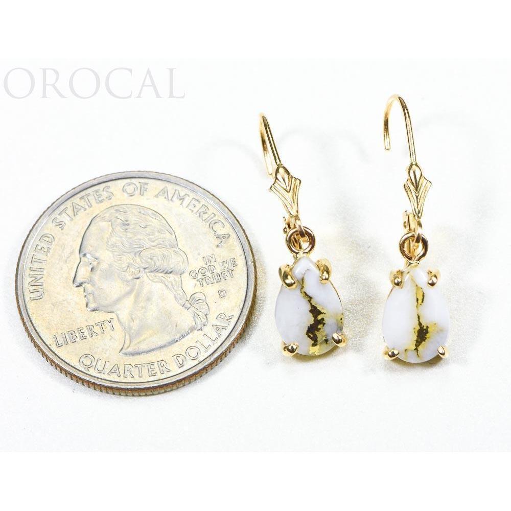 Orocal Gold Quartz Earrings Dangles E10*7Q/LB-Destination Gold Detectors