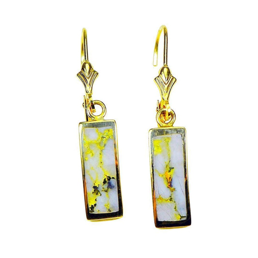 Orocal Gold Quartz Earrings Dangles EB5.5MMQ/LB-Destination Gold Detectors