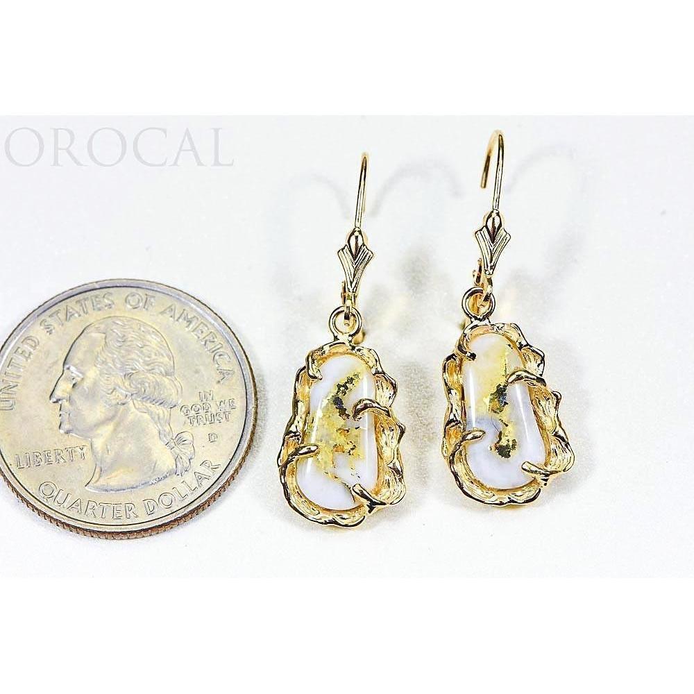 Orocal Gold Quartz Earrings Dangles EFFQ5/LB-Destination Gold Detectors