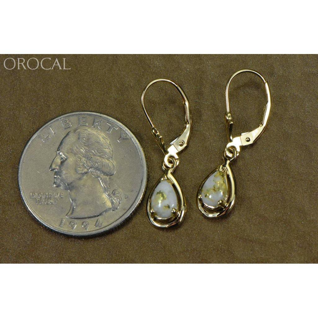 Orocal Gold Quartz Earrings Dangles EN442Q/LB-Destination Gold Detectors