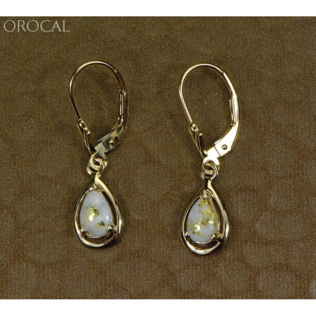 Orocal Gold Quartz Earrings Dangles EN442Q/LB-Destination Gold Detectors