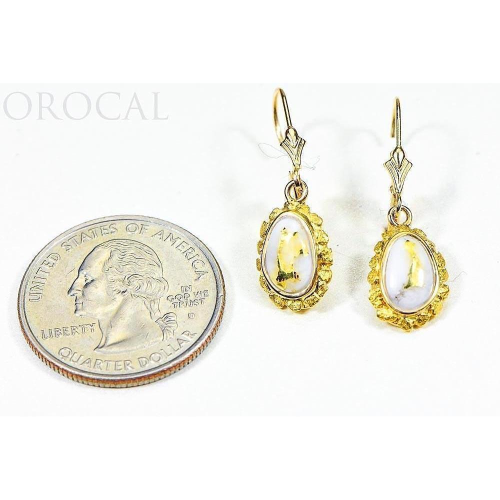 Orocal Gold Quartz Earrings Dangles EN708NQ/LB-Destination Gold Detectors