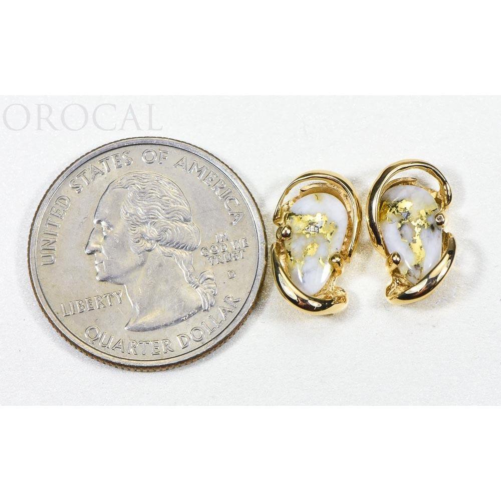 Orocal Gold Quartz Earrings Dangles EN784SQ-Destination Gold Detectors