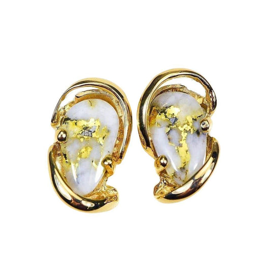 Orocal Gold Quartz Earrings Dangles EN784SQ-Destination Gold Detectors