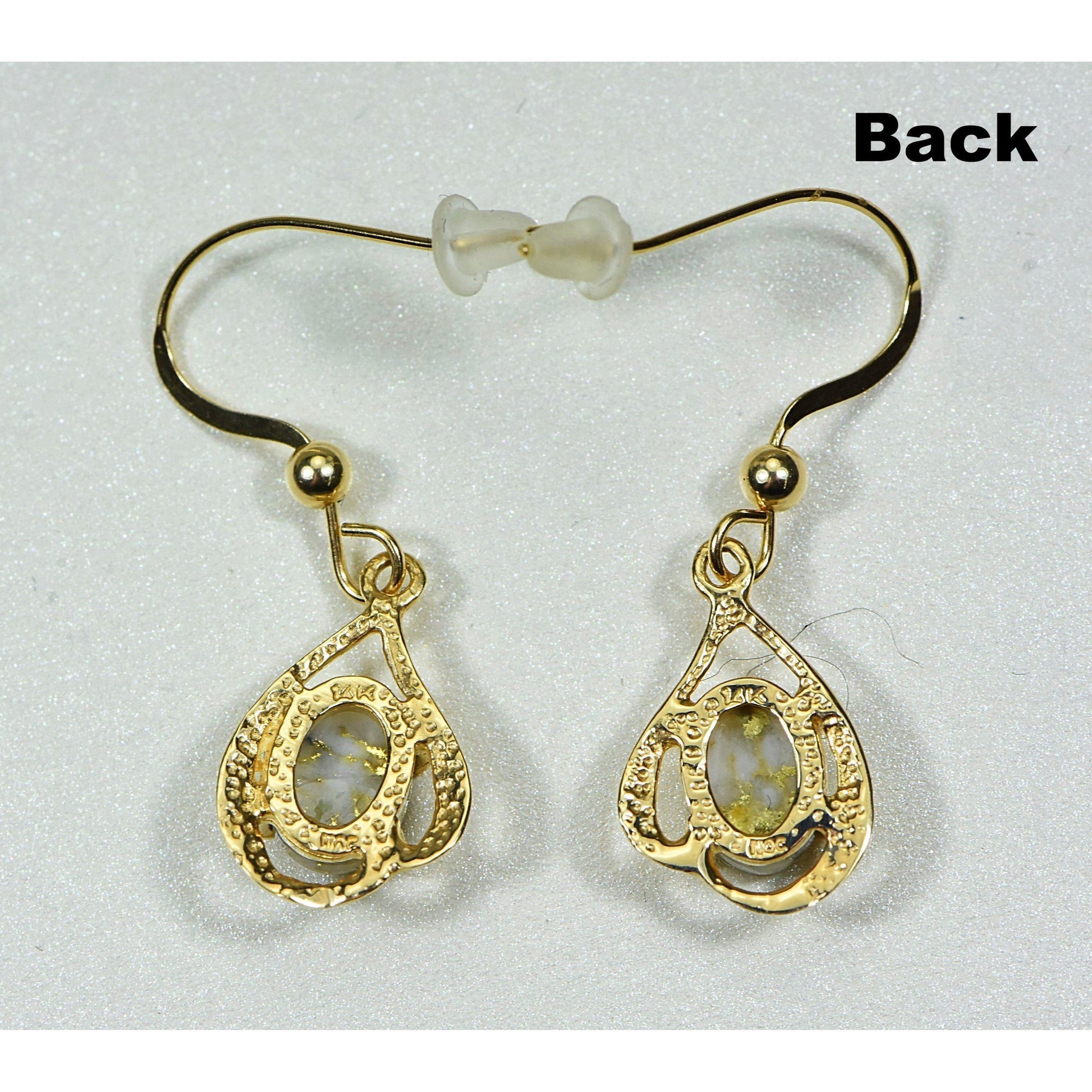 Orocal Gold Quartz Earrings Dangles EN870SMQ/LB-Destination Gold Detectors