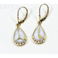 Orocal Gold Quartz Earrings Dangles with Diamonds EN1088DQ/LB-Destination Gold Detectors