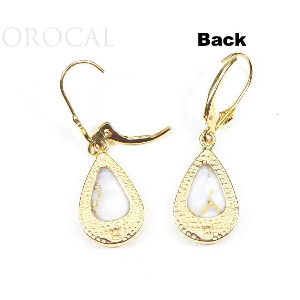Orocal Gold Quartz Earrings Dangles with Diamonds EN1088DQ/LB-Destination Gold Detectors