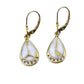 Orocal Gold Quartz Earrings Dangles with Diamonds EN1088DQ/LB-Destination Gold Detectors