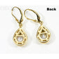 Orocal Gold Quartz Earrings Dangles with Diamonds EN630D60Q/LB-Destination Gold Detectors