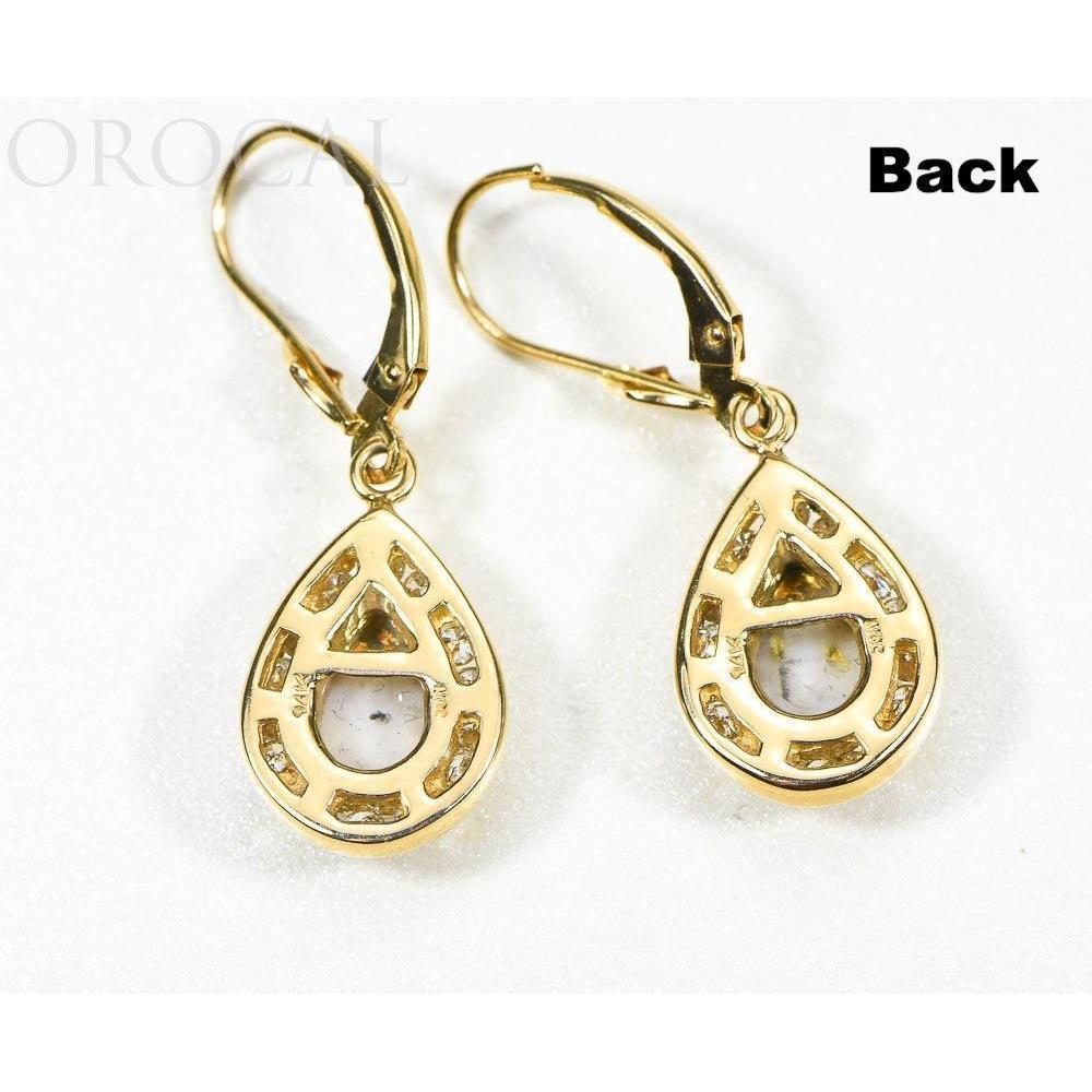 Orocal Gold Quartz Earrings Dangles with Diamonds EN630D60Q/LB-Destination Gold Detectors