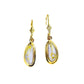 Orocal Gold Quartz Earrings Dangling EN762Q/LB-Destination Gold Detectors