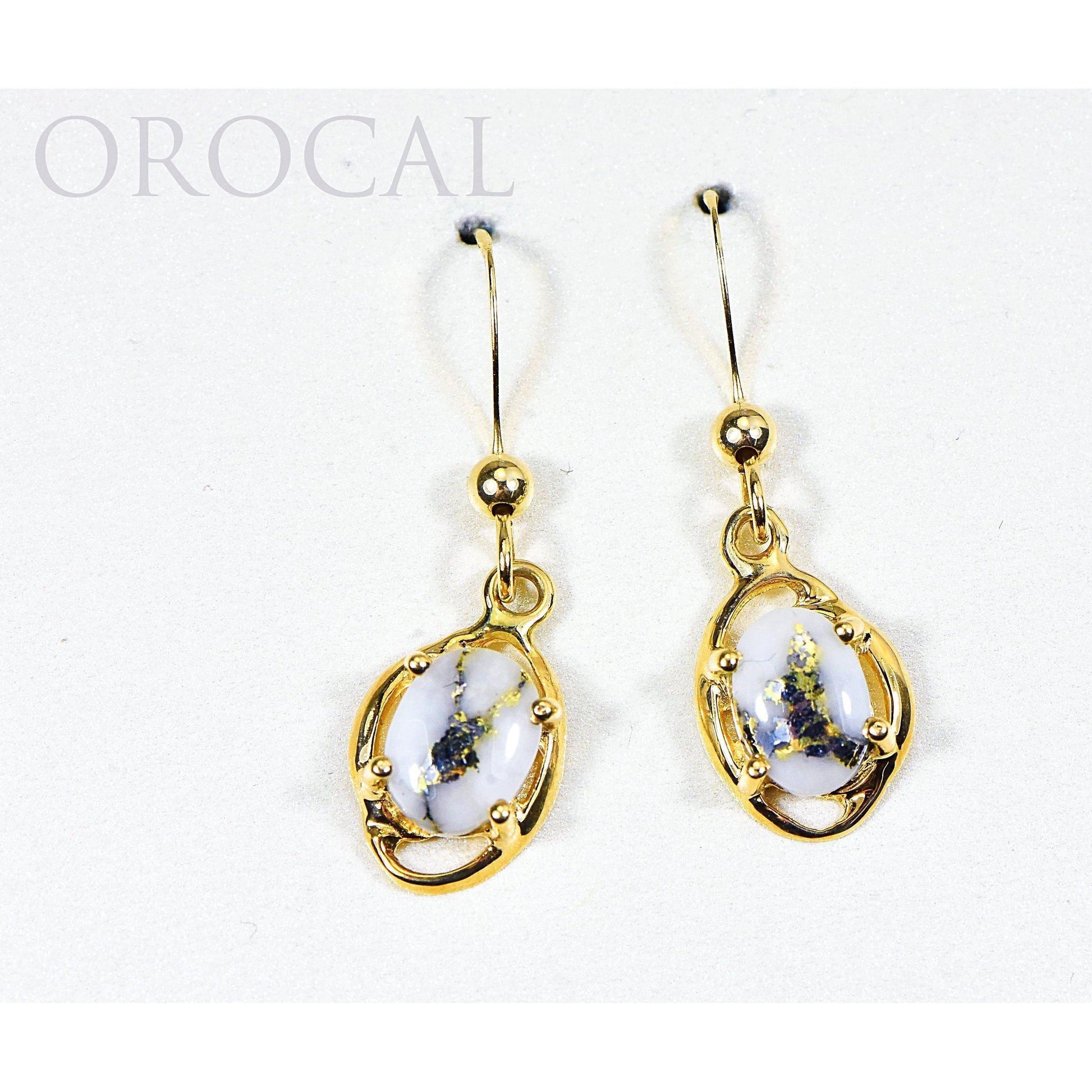 Orocal Gold Quartz Earrings Dangling EN805XSQ/WD-Destination Gold Detectors