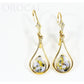 Orocal Gold Quartz Earrings Dangling EN869Q/LB-Destination Gold Detectors