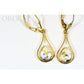 Orocal Gold Quartz Earrings Dangling EN869Q/LB-Destination Gold Detectors