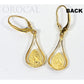 Orocal Gold Quartz Earrings Dangling EN869Q/LB-Destination Gold Detectors