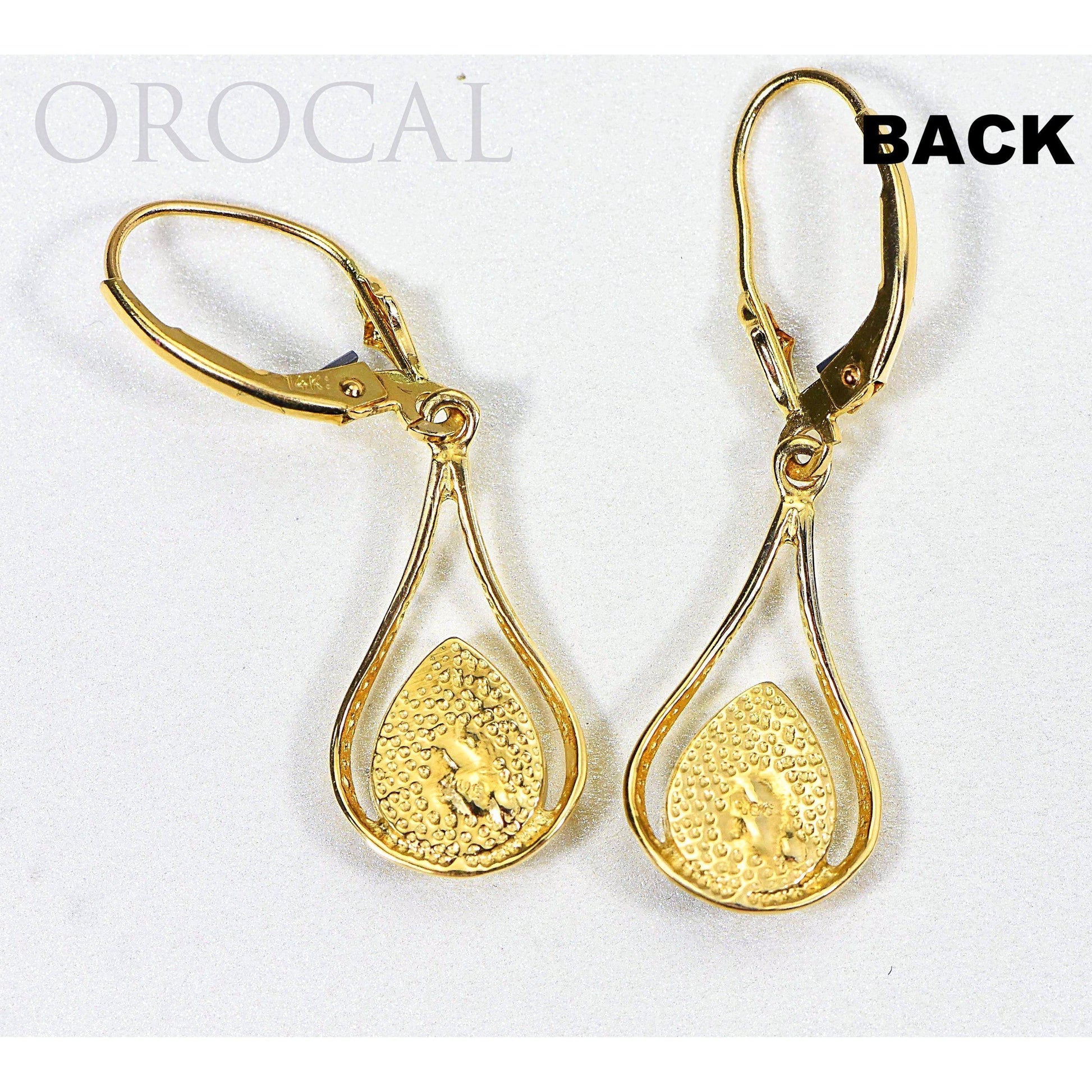 Orocal Gold Quartz Earrings Dangling EN869Q/LB-Destination Gold Detectors