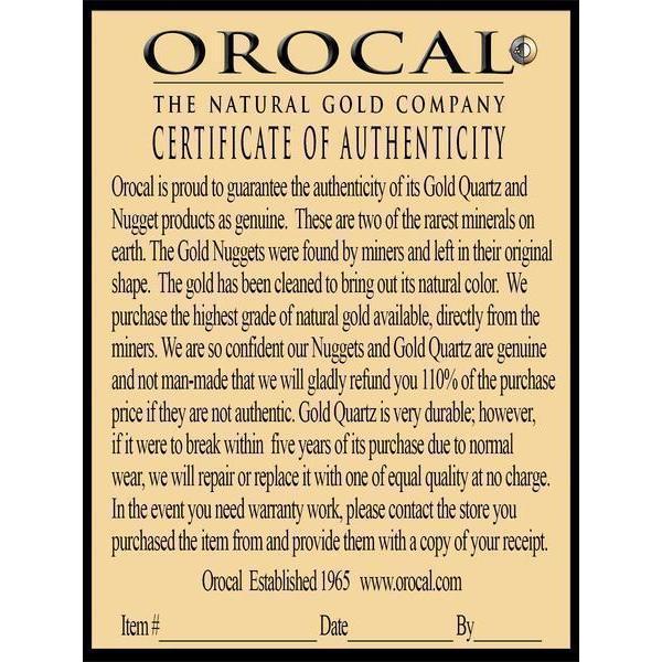 Orocal Gold Quartz Earrings EBZ4MMQ-Destination Gold Detectors