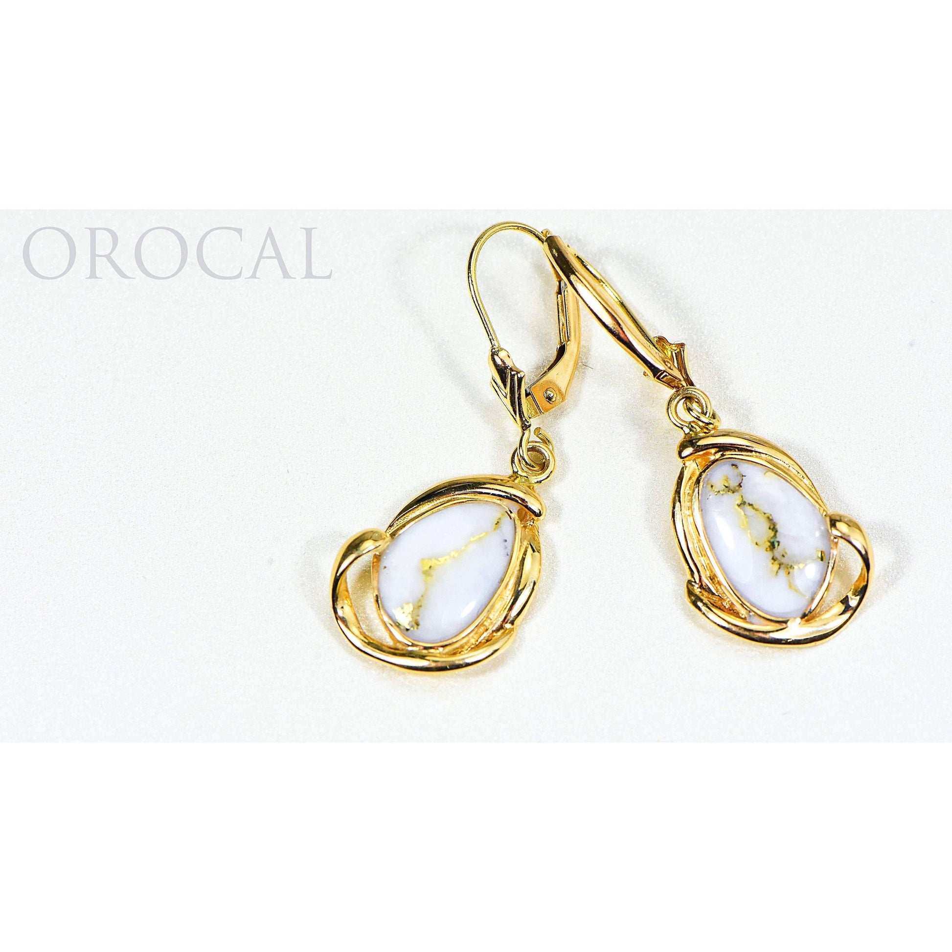 Orocal Gold Quartz Earrings EN1105Q/LB-Destination Gold Detectors
