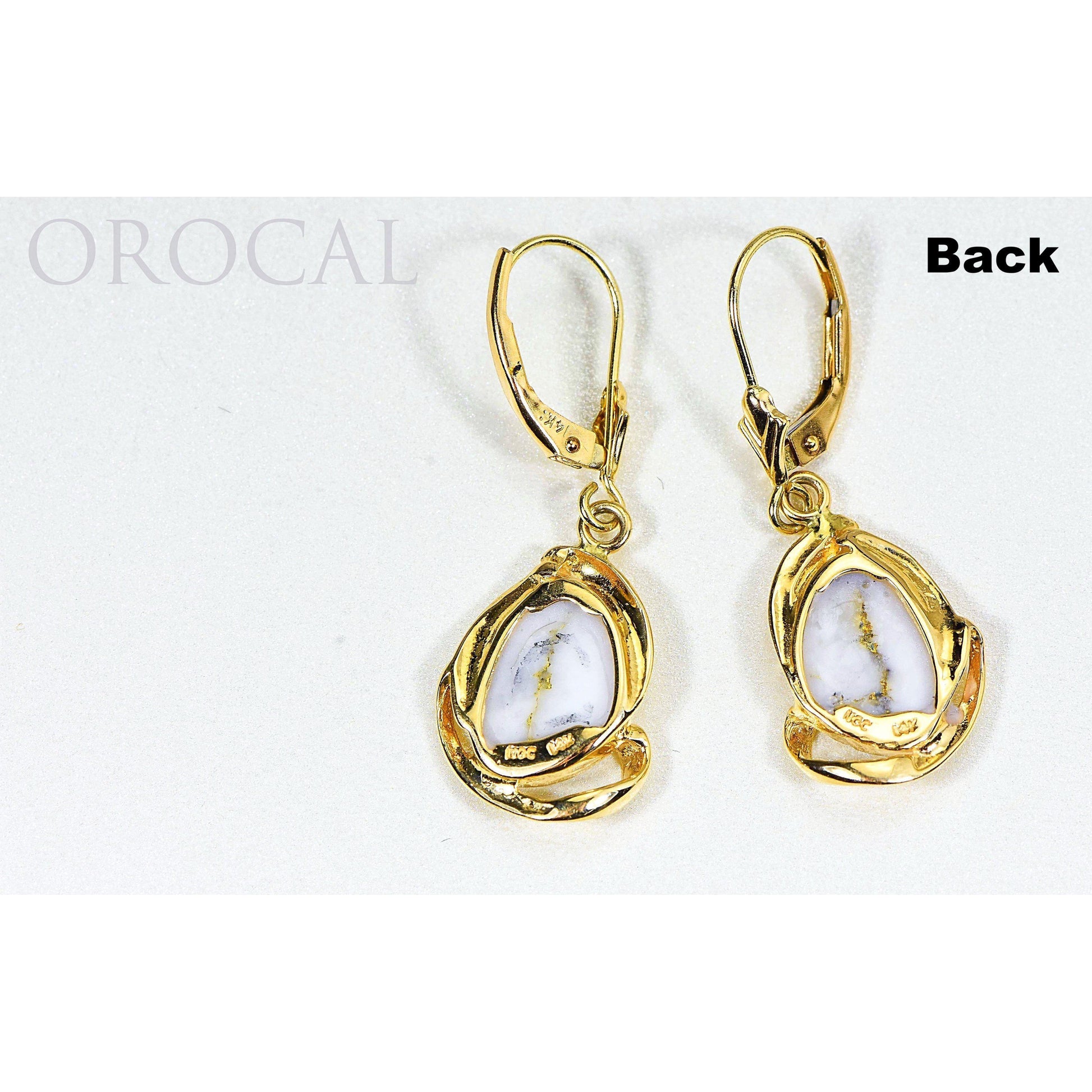 Orocal Gold Quartz Earrings EN1105Q/LB-Destination Gold Detectors