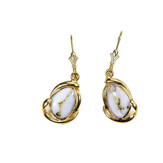 Orocal Gold Quartz Earrings EN1105Q/LB-Destination Gold Detectors