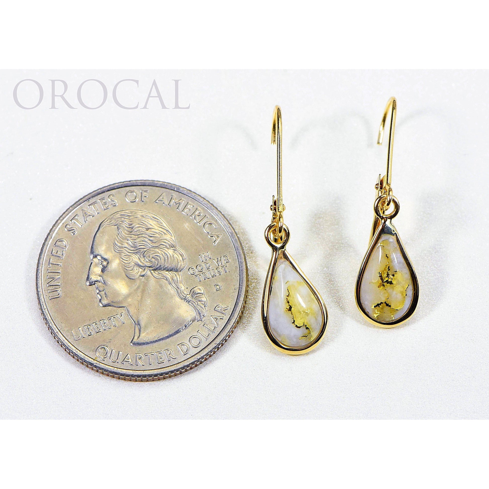 Orocal Gold Quartz Earrings EN433Q/LB-Destination Gold Detectors