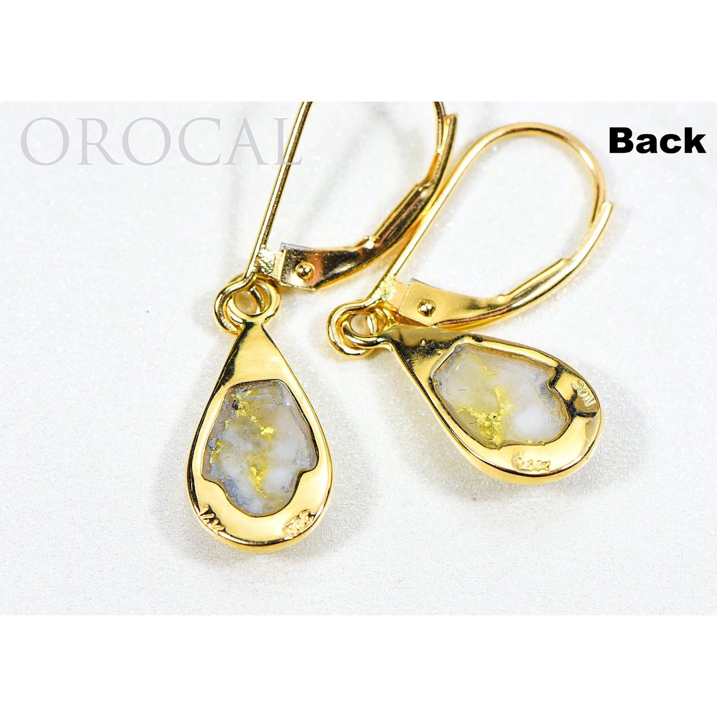 Orocal Gold Quartz Earrings EN433Q/LB-Destination Gold Detectors