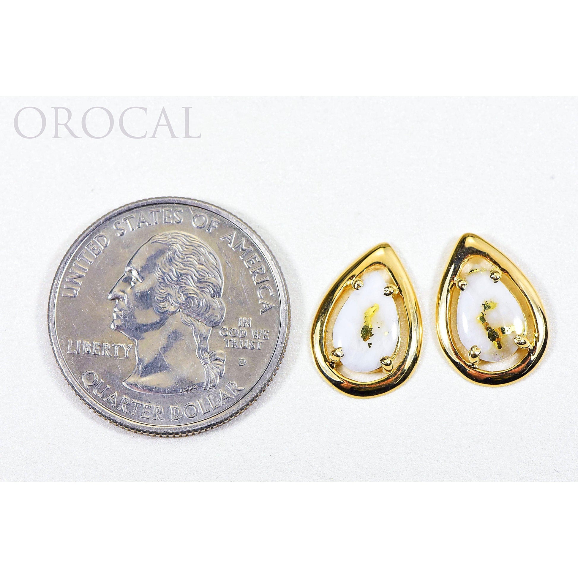 Orocal Gold Quartz Earrings EN442MQ-Destination Gold Detectors