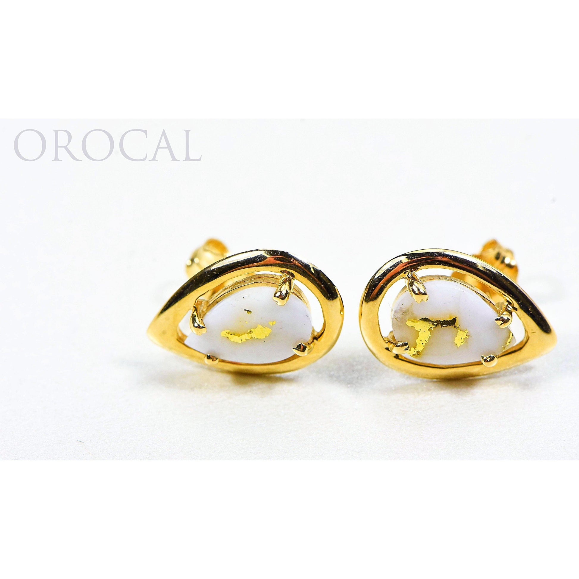 Orocal Gold Quartz Earrings EN442MQ-Destination Gold Detectors